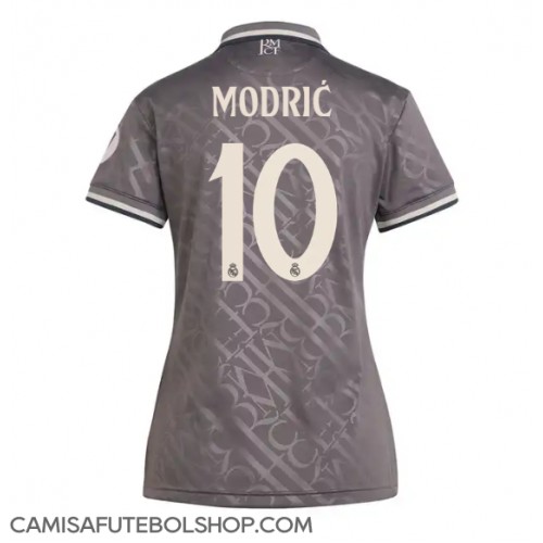 Camisa de time de futebol Real Madrid Luka Modric #10 Replicas 3º Equipamento Feminina 2024-25 Manga Curta